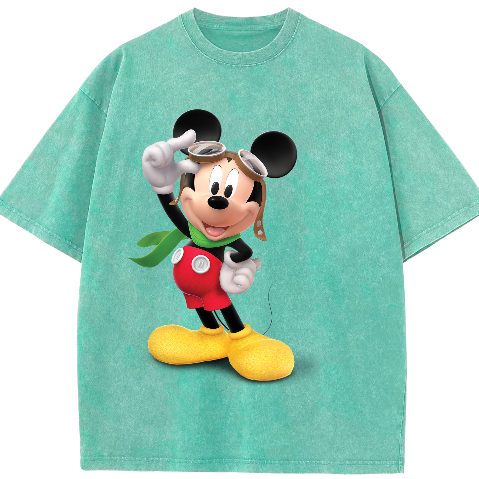 （画像用） ミッキーマウス Mickey Mouse 綿100% ヴィンテージ風 半袖Tシャツ（フロントプリント）